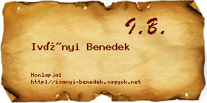 Iványi Benedek névjegykártya